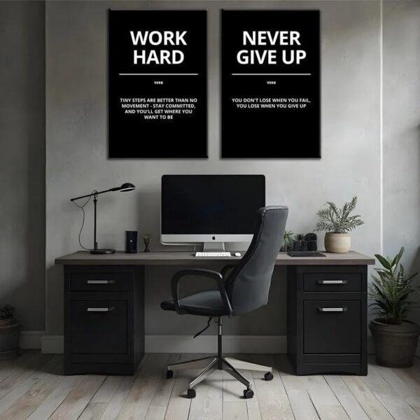 Motivational Quotes Framed Posters for Wall Décor – Perfect for Home, Office & Workspace !!