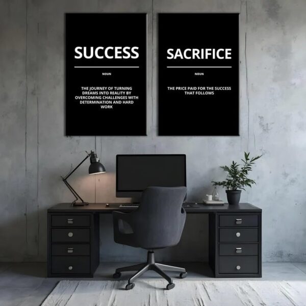 Motivational Quotes Framed Posters for Wall Décor – Perfect for Home, Office & Workspace !!
