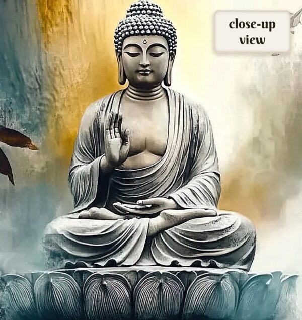 Framed Buddha Wall Art for Home, Living Room, Bedroom & Office | Spiritual & Elegant Wall Décor.