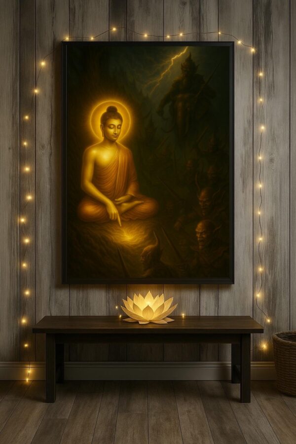 Framed Buddha Wall Art for Home, Living Room, Bedroom & Office | Spiritual & Elegant Wall Décor.