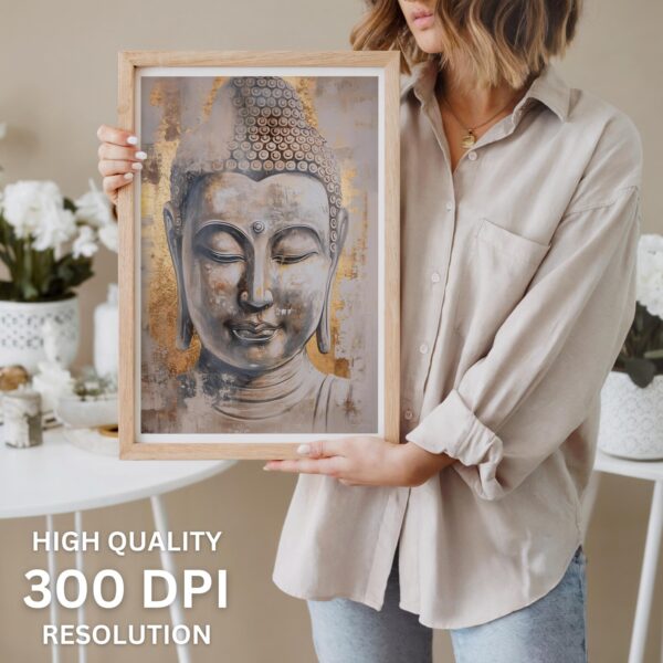 Framed Buddha Wall Art for Home, Living Room, Bedroom & Office | Spiritual & Elegant Wall Décor.