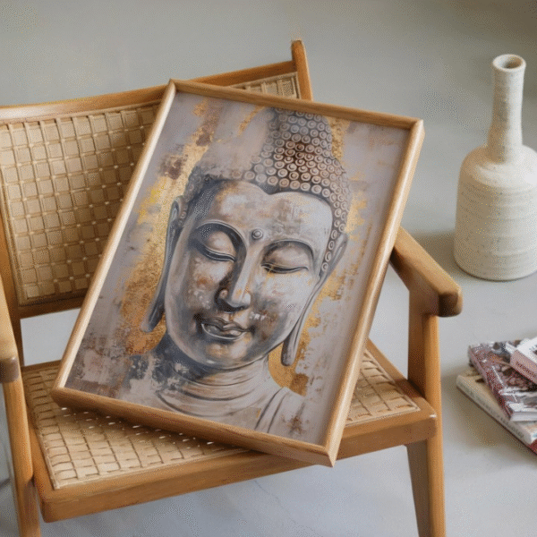 Framed Buddha Wall Art for Home, Living Room, Bedroom & Office | Spiritual & Elegant Wall Décor.