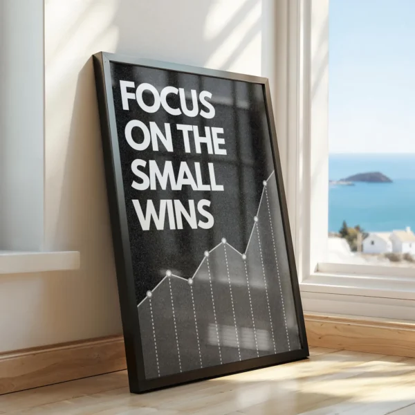 Motivational Quotes Framed Posters for Wall Décor – Perfect for Home, Office & Workspace - 12 X 18 Inches.