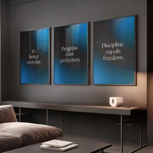 Motivational Quotes Framed Posters for Wall Décor – Perfect for Home, Office & Workspace - 12 X 18 Inches.