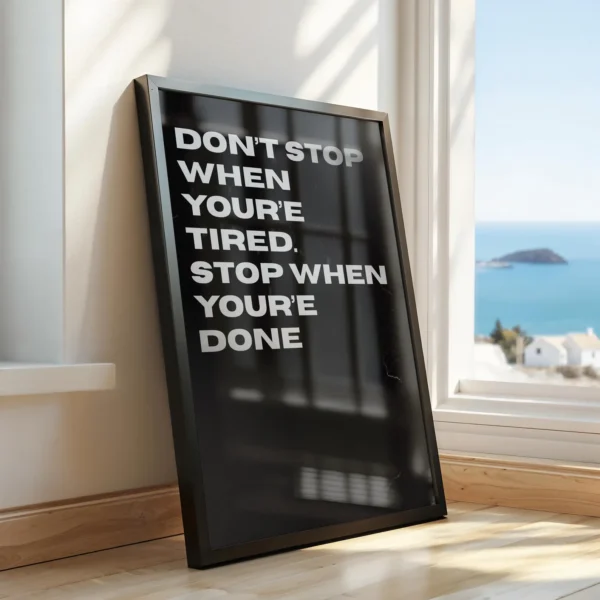 Motivational Quotes Framed Posters for Wall Décor – Perfect for Home, Office & Workspace - 12 X 18 Inches.