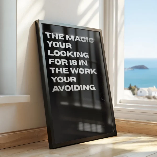 Motivational Quotes Framed Posters for Wall Décor – Perfect for Home, Office & Workspace - 12 X 18 Inches.