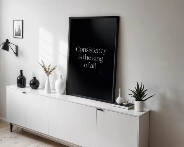Motivational Quotes Framed Posters for Wall Décor – Perfect for Home, Office & Workspace - 12 X 18 Inches.