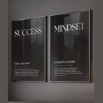 Motivational Wall Art | Modern Inspirational Quote Wall Decor for Home, Office & Study Room