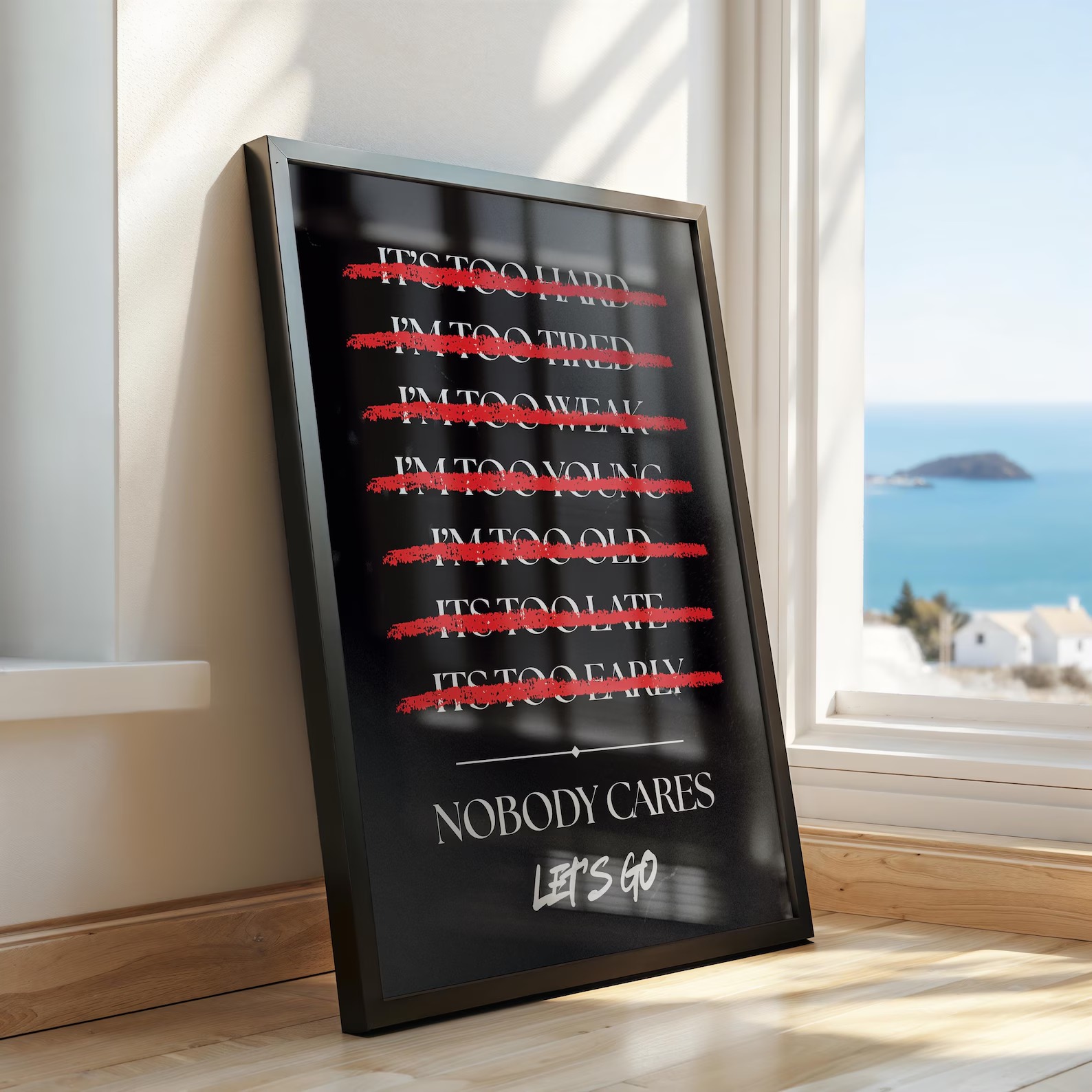 Motivational Wall Art | Modern Inspirational Quote Wall Décor for Home, Office & Study Room