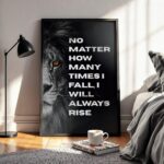 Motivational Wall Art | Modern Inspirational Quote Wall Décor for Home, Office & Study Room